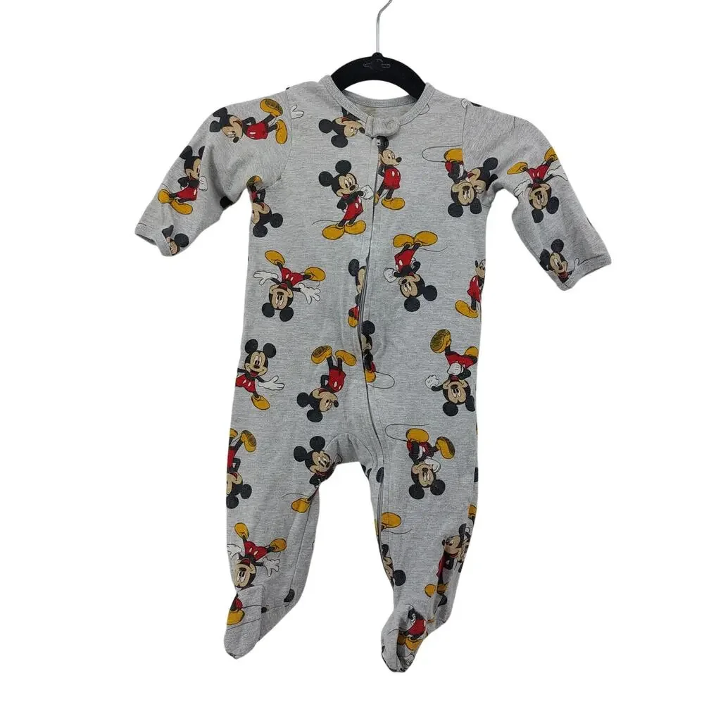 Disney Baby Mickey 3-6M Gray Sleep N' Play One Piece